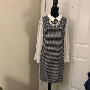 Shelby & Palmer Black and White Houndstooth Dress